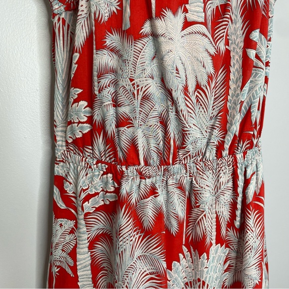 Talbots Floral Oasis Palm Voile Fit & Flare Midi Dress - Picture 7 of 13